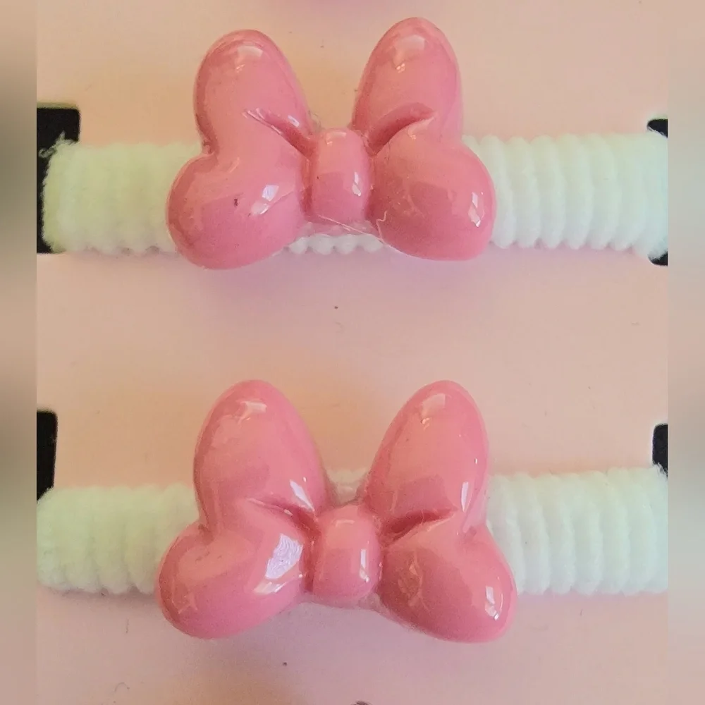 NWT! Disney 6 pack Minnie Mouse Ponytail Holders toddler little girl scrunchie - Picture 3 of 5